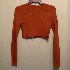 Burnt orange crop top